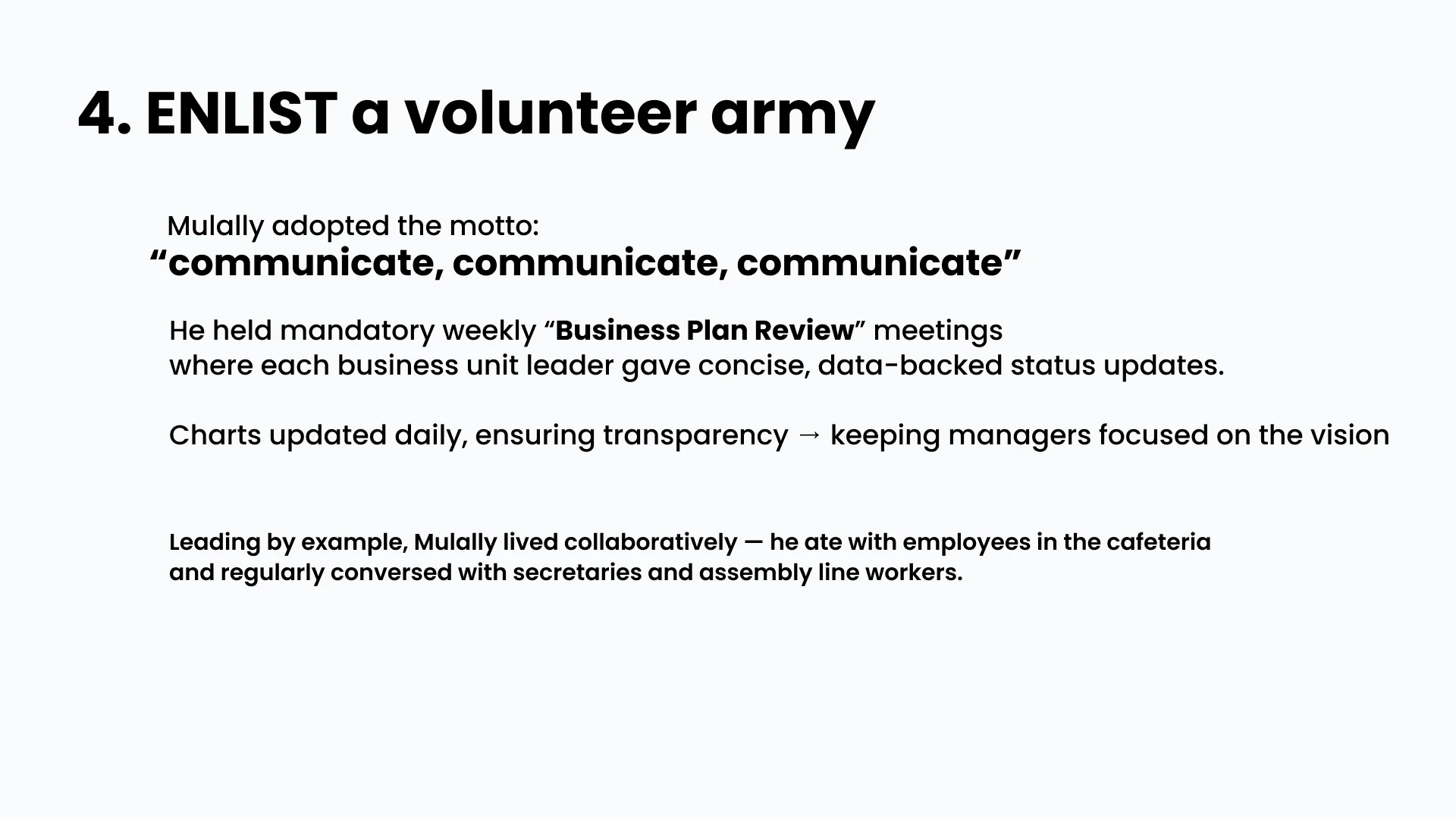 Slide 18 - Case Study (Step 4): Enlisting a Volunteer Army at Ford